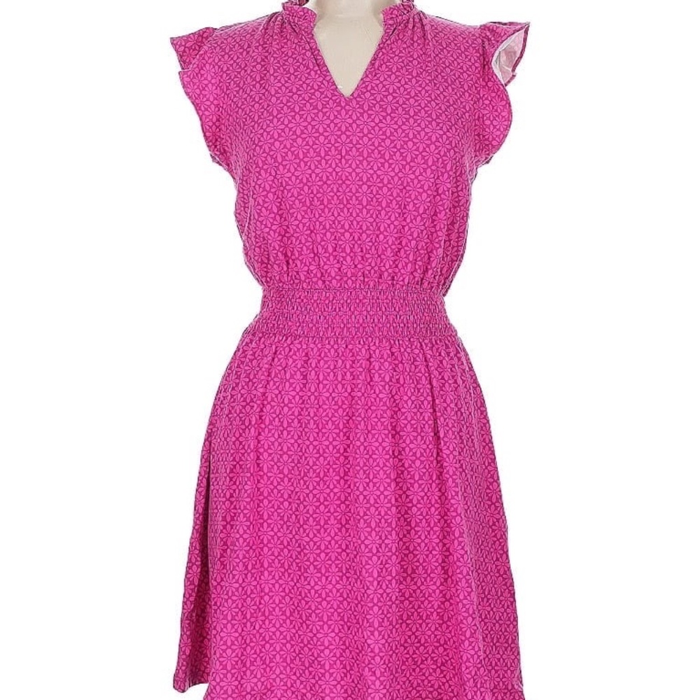 LOFT - Size Large Pink Cotton Casual dress